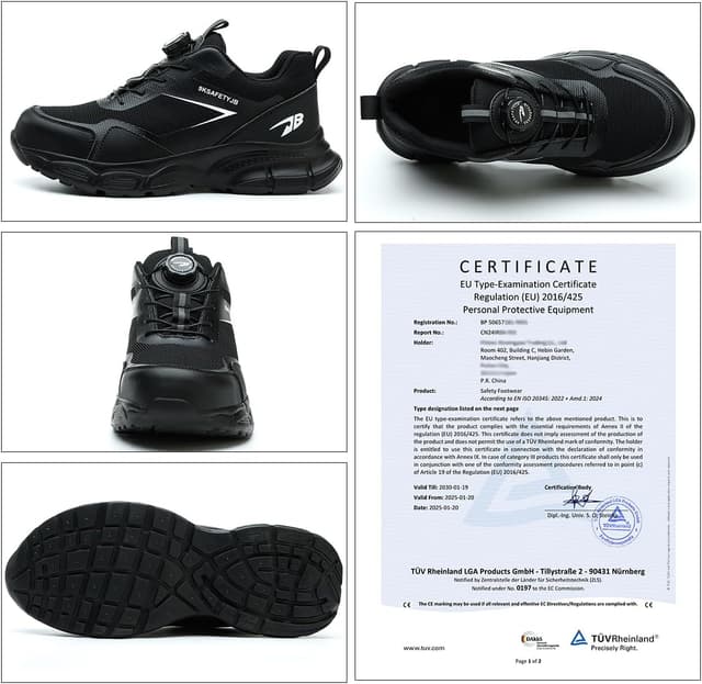 Thumbnail 1 de GUDECIUS Sicherheitsschuhe mit Drehverschluss, atmungsaktiv & rutschfest (Stahlkappe) – EU-Größen 38–46