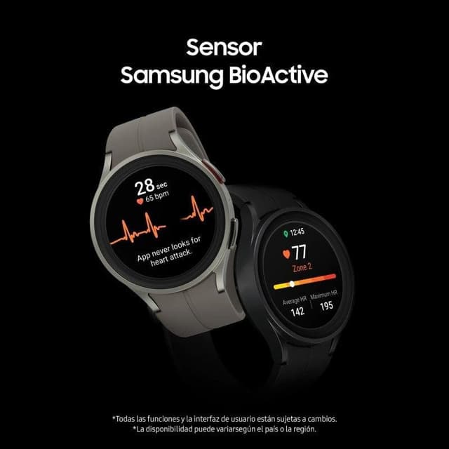 Detalle de Samsung Galaxy Watch5 Pro 4G 45mm smartwatch gris titanio