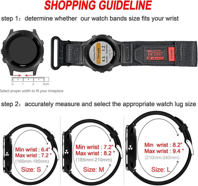 Detalle de Cinturino Garmin Nylon torbollo 20 mm
