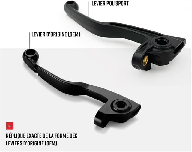 Detalle de Kit levier incassable POLISPORT 91575 APT pour KTM, Husqvarna, Gas Gas (noir)