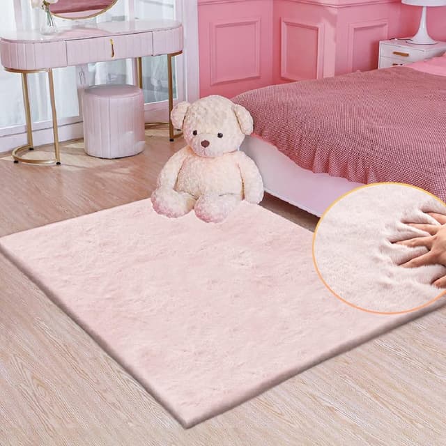 Imagen de ORINOVA Pink Faux Fur Rug 90x150cm en OfertitasTOP