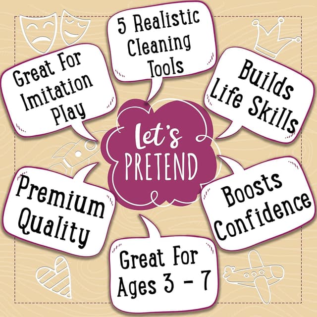 Detalle 2 de Jaques of London Kids Cleaning Set wooden pretend play trolley for toddlers (since 1795)