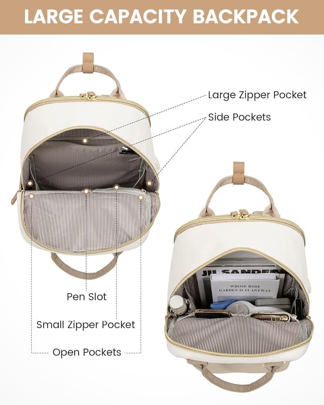 Detalle 2 de LOVEVOOK Rucksack Damen 15,6 Zoll