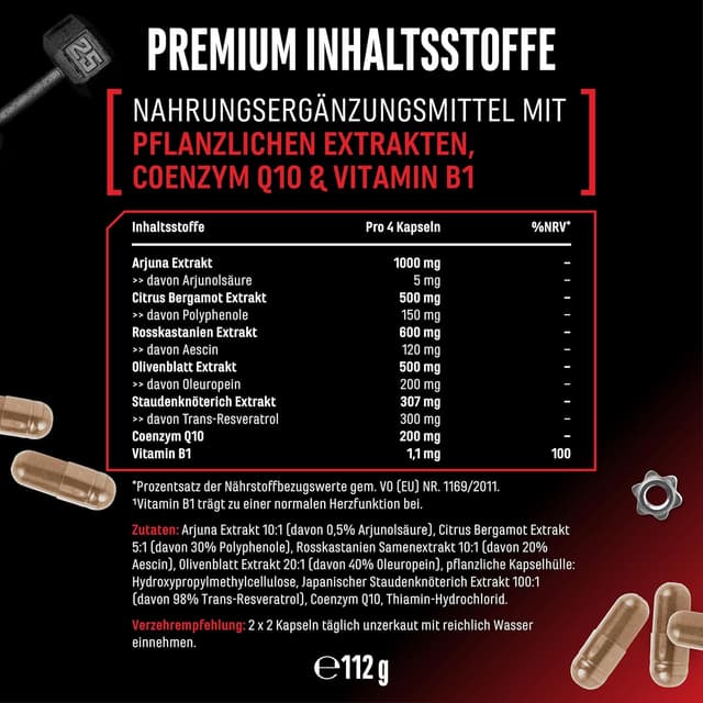 Thumbnail 6 de Heart Essentials Herz-Komplex von German Elite Nutrition – 120 vegane Kapseln mit Q10 & Vitamin B1