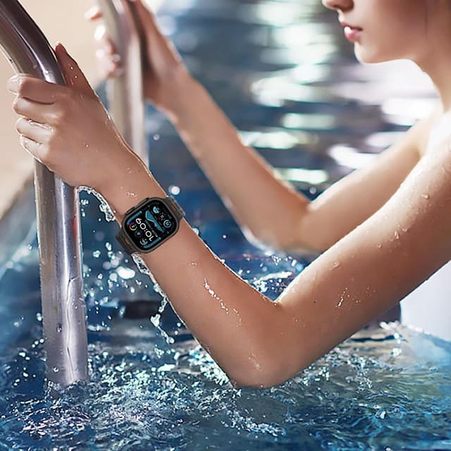 Thumbnail 6 de Sixmoat Magnetic Strap for Apple Watch (49mm/46mm/45mm/44mm/42mm) in Black-Orange