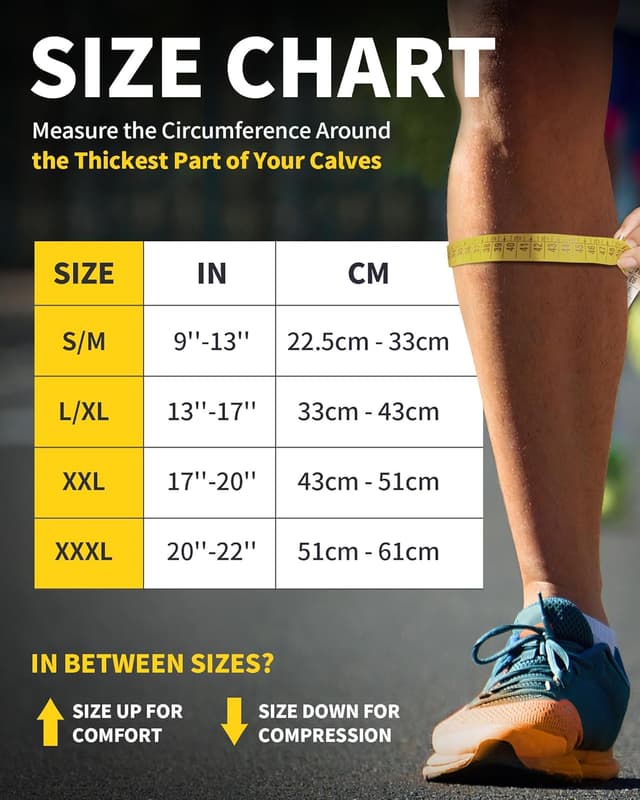 Thumbnail 1 de Cambivo Calf Compression Sleeves 2 Pairs