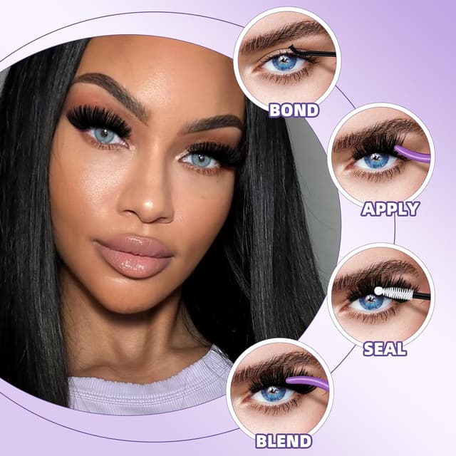 Thumbnail 6 de B&Q Fluffy Lash Clusters Thick 200D (Volume Lash Extensions), D Curl, 10–18mm