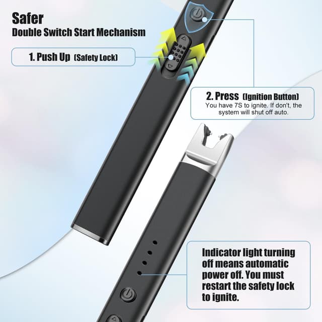 Detalle de Electric candle lighter 3 pack USB-C