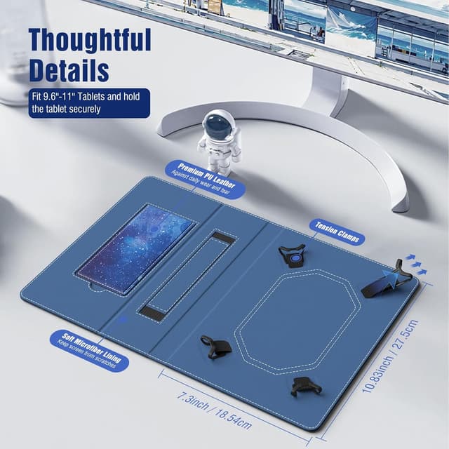 Detalle de TiMOVO Universal Case for 10.1 Inch Android Tablets with Pen Loop & Hand Strap (Blue Starry Sky)