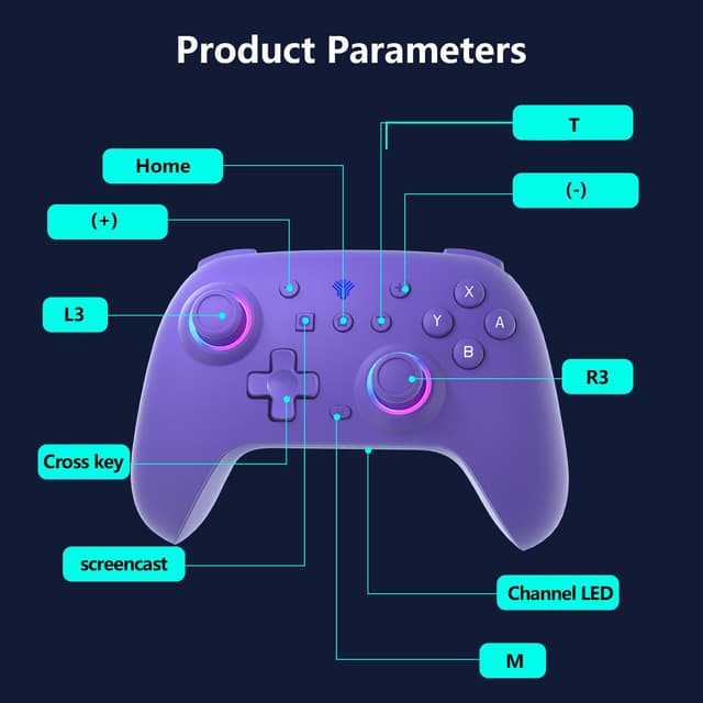 Thumbnail 5 de SZYUYU Switch Controller with 7-Color LED