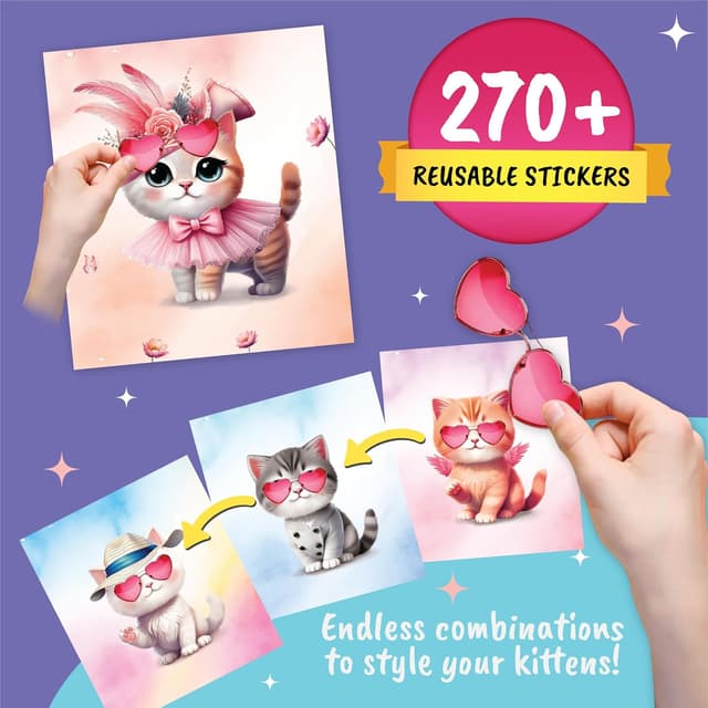 Thumbnail 4 de BSCOOL Sticker Dress Up Kitten 270+ stickers