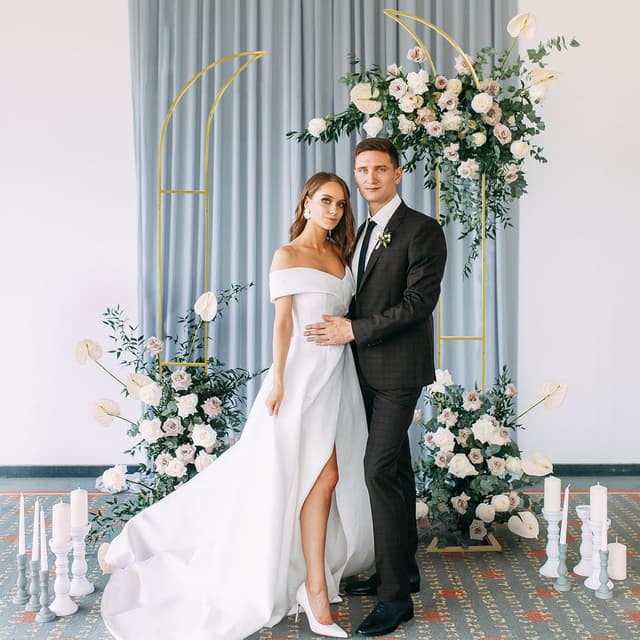 Thumbnail 5 de PlusFive Curved Wedding Arch Backdrop Stand 2m