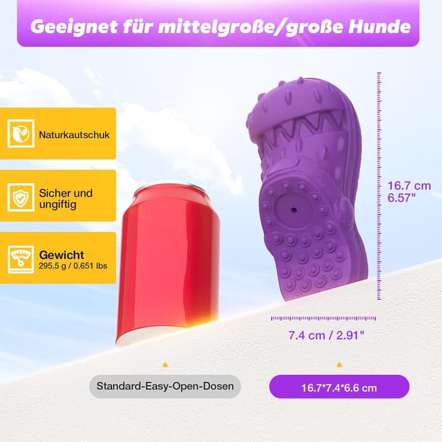 Detalle 1 de Unzerstörbares Hundespielzeug Naturkautschuk