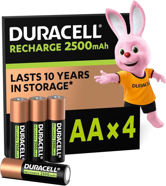 Detalle de Duracell pilas recargables AA 2.500 mAh