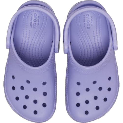 Detalle de Crocs Classic Clog T Mystic Purple (zuecos unisex niños, talla 22/23 EU) con ventilación