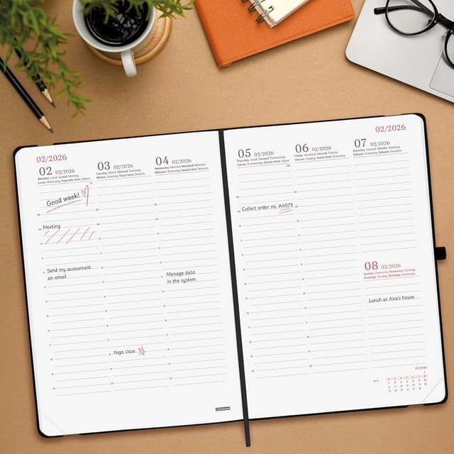 Detalle de Finocam Agenda 2026 A5 Settimanale Verticale đź“”