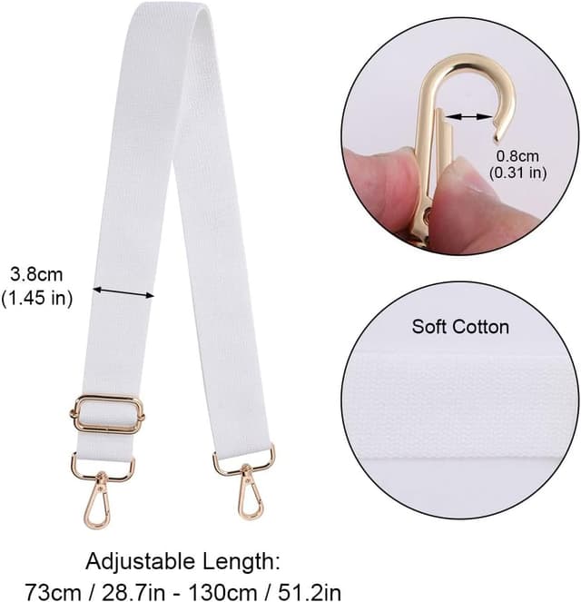 Detalle de Aucuu tracolla regolabile per borsa donna (80–130 cm), cinghia morbida antiscivolo