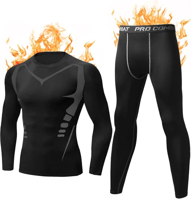 Detalle de Ensemble de sous-vêtements thermiques homme Terecey pour sport et quotidien, respirant à séchage rapide