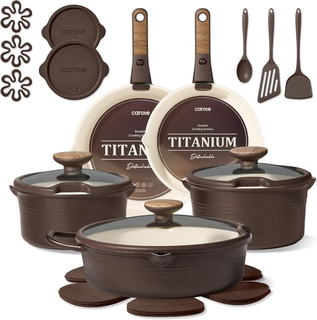 Imagen de CAROTE 22Pcs Titanium Cookware Set 22pc en OfertitasTOP