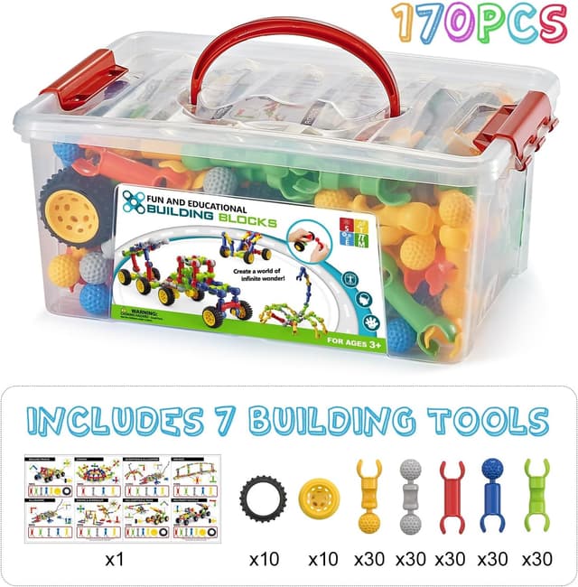 Detalle 2 de 170-Piece Building Toys for Kids