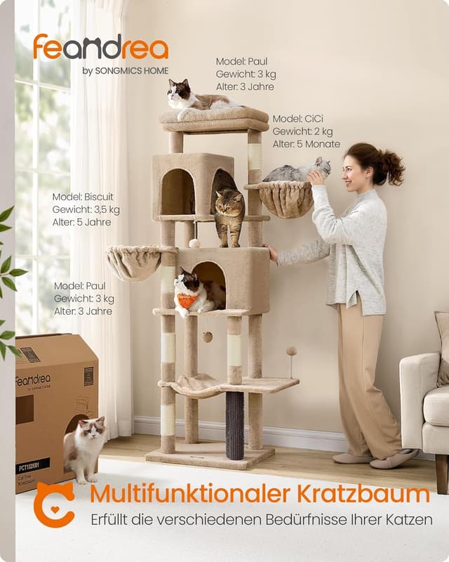 Detalle de Feandrea Kratzbaum PCT182K01 175 cm Katzenbaum đ±
