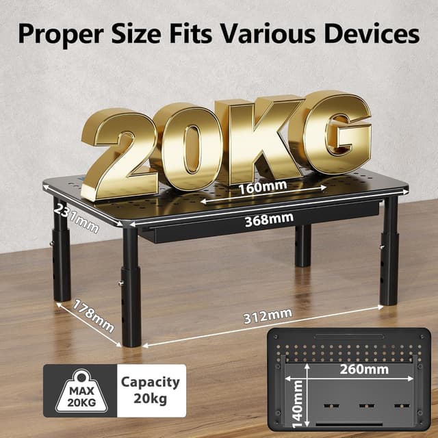 Thumbnail 6 de BONTEC Monitor Stand with Drawer