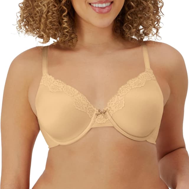 Detalle de Maidenform Natural Lift Women’s Padded Underwire T-Shirt Bra (Full Coverage, Convertible, Seamless)