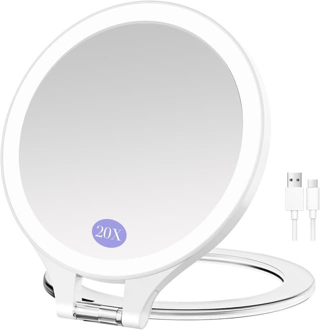 Thumbnail 6 de FUNTOUCH Kosmetikspiegel mit Beleuchtung (2000 mAh) – faltbarer Reise-Make-up-Spiegel mit 3 Farblichtern