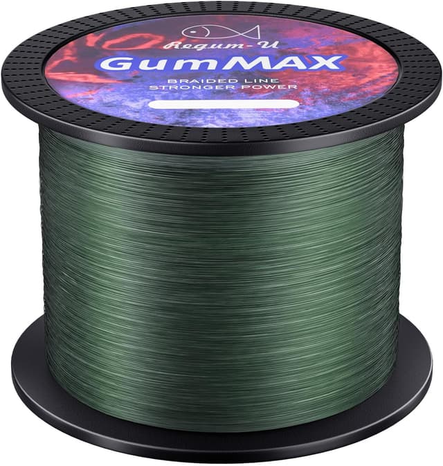 Detalle de Regum-U GumMAX 8-Strand Braided Fishing Line (5–100 lb, 8x) — Low Stretch, Abrasion Resistant