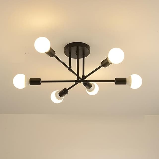 Imagen de Goeco Lámpara de Techo Industrial 6 Luces E27 en OfertitasTOP