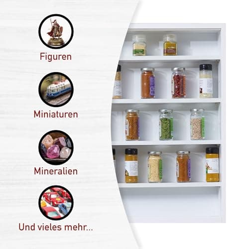 Detalle 2 de Easy Home Simply A20 Vitrina de MDF y vidrio blanco