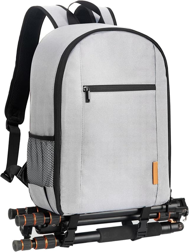 Detalle de TARION Kamerarucksack klein TB-M – kompakter Fotorucksack für DSLR & Zubehör (Grau)