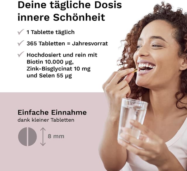 Detalle 2 de Biotin Zink Selen Tabletten mit 10 mg Zink