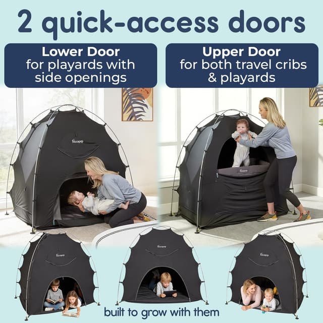 Thumbnail 4 de Hiccapop Daydreamer Blackout Tent pack‑and‑play canopy for sleep pod