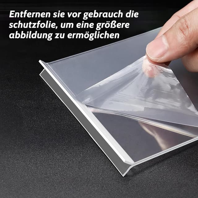 Detalle de Viymgit 8er DIN A5 Tischaufsteller im glasklaren T-Ständer (Acryl) für Speisekarten & Hinweisschilder