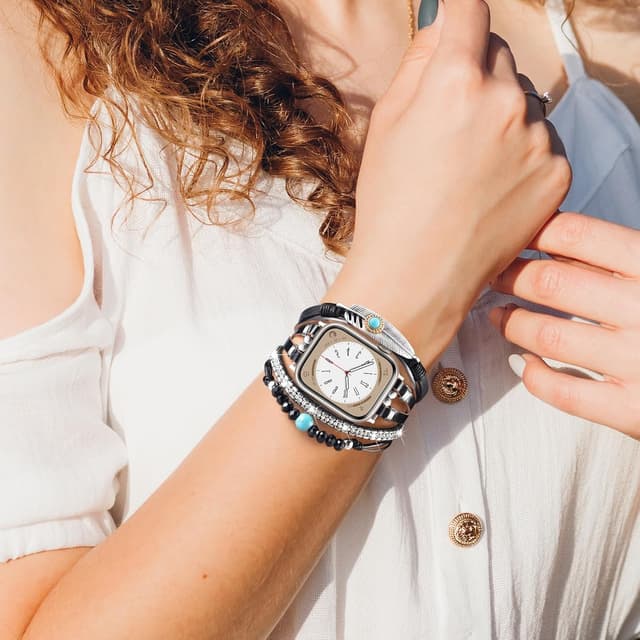 Detalle de V.R.HOPE Boho-Armband für Apple Watch (Damen) – kompatibel mit 38/40/41/42/44/45/46/49 mm