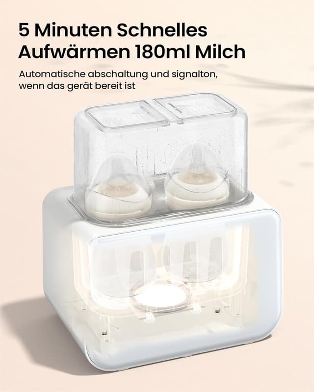 Detalle 2 de GROWNSY Flaschenwärmer 9‑in‑1 Babyflaschenwärmer