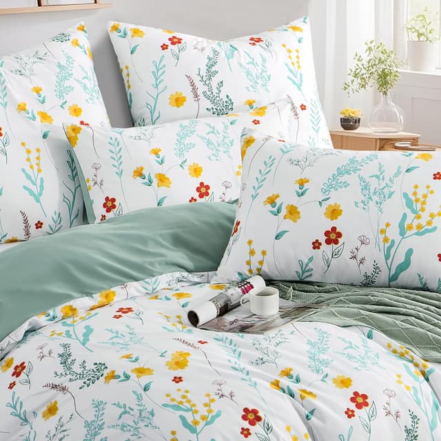 Detalle 2 de RUIKASI Bettwäsche Blumen, 200 x 200