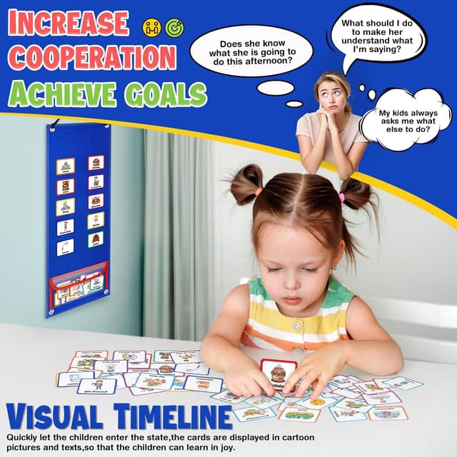 Detalle 2 de Visual Timetable Children Daily Routine Chart 86 PECS