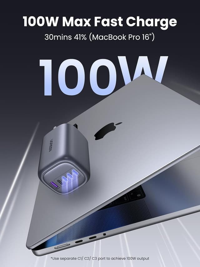 Detalle 2 de UGREEN Nexode 100W USB-C Charger for MacBook