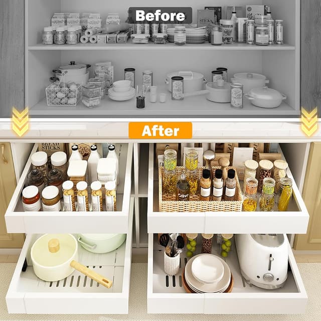 Detalle de Mointal 2 Piezas Cajón Telescópico 32-53 cm