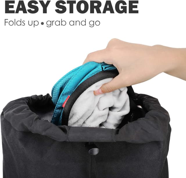 Detalle de MoKo Chalk Bag with Drawstring & Zip Pocket – water-resistant climbing chalk bucket