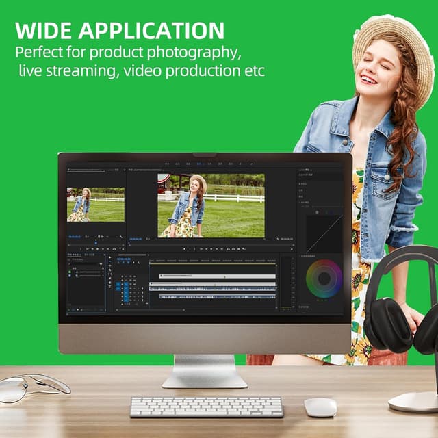 Detalle 2 de Green Screen chroma key 2,1 x 3 m