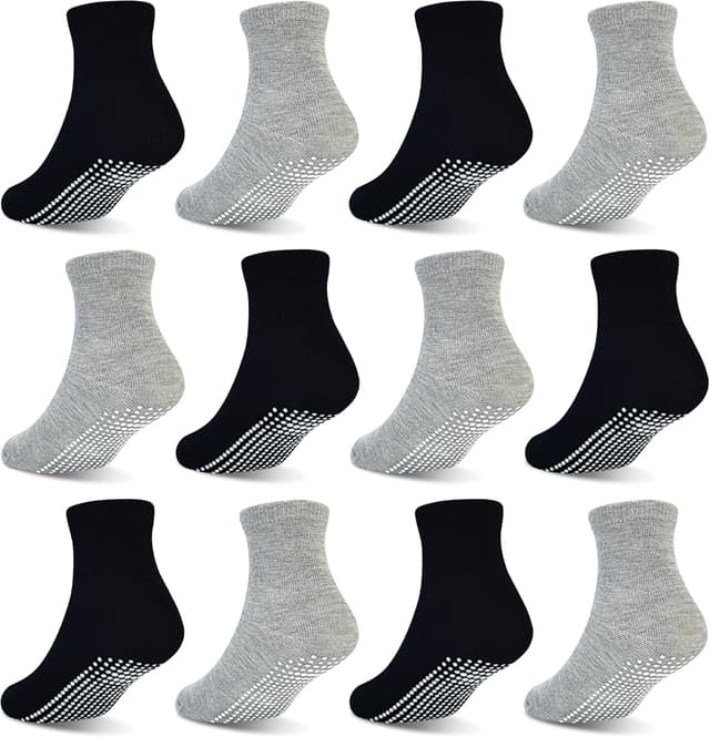 Detalle de GRPSKCOS Non Slip Toddler Socks 12 Pairs