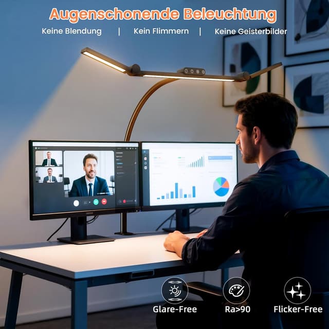 Thumbnail 5 de TYEE Schreibtischlampe 24W LED dimmbar, Tageslichtlampe