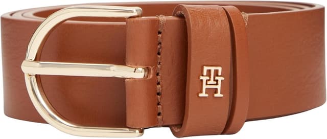 Detalle 2 de Tommy Hilfiger Essential Effortless 3.5 cintura in pelle martellata da donna con fibbia ovale regolabile