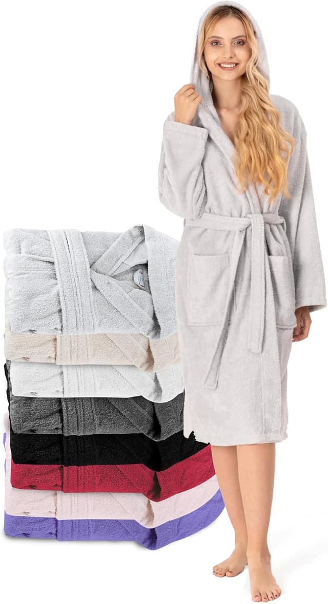 Imagen de Twinzen Bademantel Damen 100% Baumwolle en OfertitasTOP