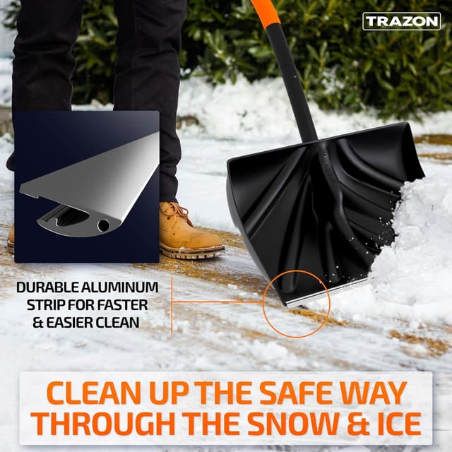 Thumbnail 3 de 18-Inch Ergonomic Snow Shovel with 60" Handle