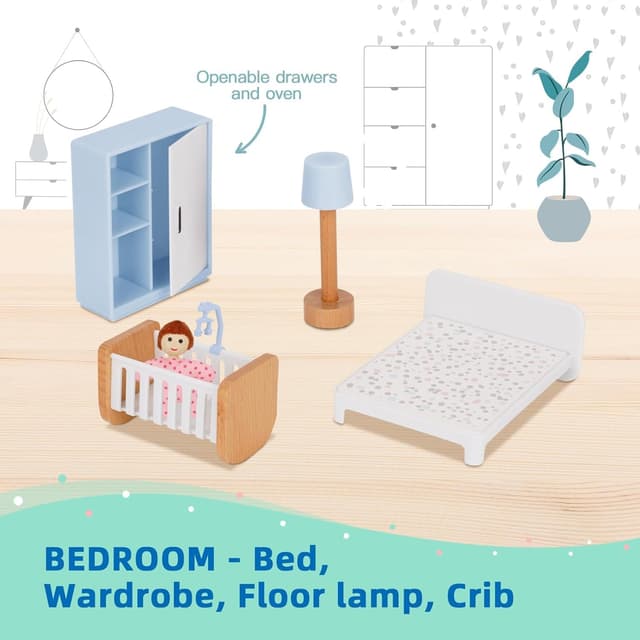 Thumbnail 3 de OOOK Kit maison de poupée 26 pièces