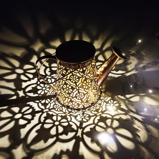 Detalle de Watering Can Light Solar LED Outdoor Clover Shower Light (IP65 Waterproof, bracket included)